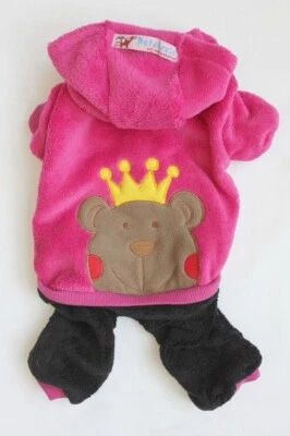 FUNNYDOGCLOTHES WARM Soft Fleece WINTER Dog Jumpsuit Coat Pants One Piece Hoodie Small Medium