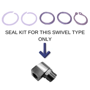 SEAL REPLACEMENT KIT for 90° Hose Reel Swivel 5000PSI as shown. SEALS ONLY - Picture 1 of 1