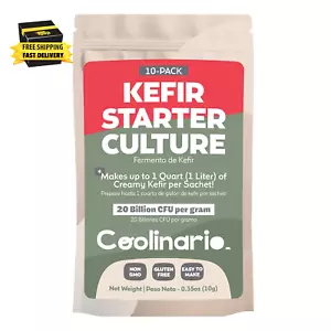 Kefir Starterkultur (10er Pack, 1g Beutel) lebende probiotische Kulturen für hausgemachte - Bild 1 von 8