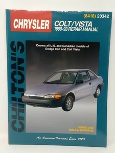 Dodge Colt Vista 1990-1993 Tune-Up Shop Service Repair Manual Book 1991 1992 - Picture 1 of 9