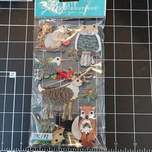 STICKERS FALL THANKSGIVING Autumn wedding owl fox 3d hedgehog deer bird squirrel - Picture 1 of 8