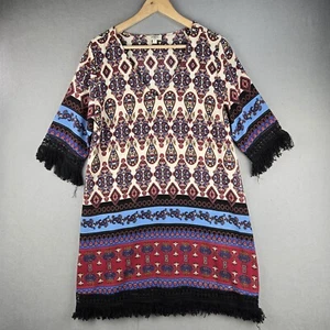 Umgee Kleid Damen Größe M Paisleymuster Bunt Fransen Boho Festival - Bild 1 von 14