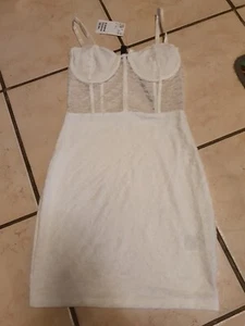 Minikleid Corsage weiß Spitze Gr.XS *neu mit Etikett* - Bild 1 von 7