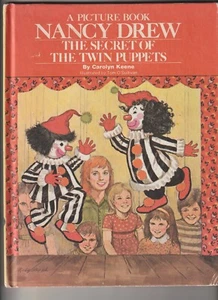 Nancy Drew THE SECRET OF THE TWIN PUPPETS PICTURE BOOK 1977 EXCELLENT++ 1ST - Picture 1 of 1