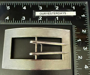 Large Curved Vintage Sterling Silver Buckle. Thick and Sturdy 54.2 GRAMS - Picture 1 of 4