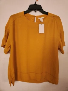 H&M Damen Bluse Gelb Größe 6US - Bild 1 von 3