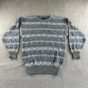 Vintage Expressions International Pullover Herren mittelblau grau Opa Grunge - Bild 1 von 11