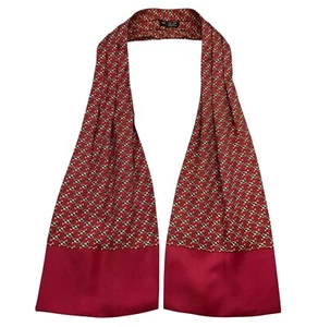 HERMÈS Red/Blue/Gold Chain Silk LUXURY Ascot Cravat FRANCE - Picture 1 of 3