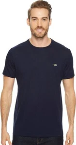 Lacoste - Men's Short Sleeve Crew Neck Pima Cotton Jersey T-Shirt, Navy, Medium - Picture 1 of 3