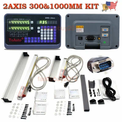 12"&40" TTL Linear Scales 2Axis Digital Readout Kit DRO Display Bridgeport Mill - Image 1 of 4