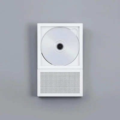 KM5 CP-2 Portable CD Player Instant Disk Audio Bluetooth Speaker Wireless  White - Image 1 of 4