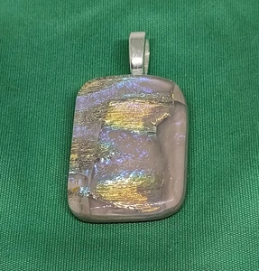 Hand Crafted Dichroic Fused Glass Pendant #1274 - Picture 1 of 4