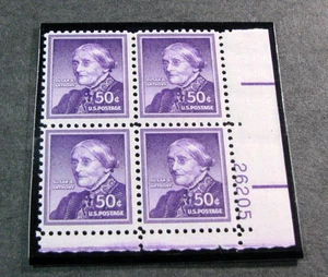 US Stamp Plate Block Scott# 1051a Susan B. Anthony 1958 MH H374 - Picture 1 of 1