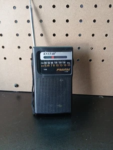 KNSTAR K-266 AM/FM Pocket Radio - AA Powered - Built In Speaker Vintage Works! - Picture 1 of 6