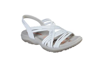 Skechers 163023 Reggae SLIM STRETCH FIT SUNNYSIDE SANDALEN WEISS DAMEN GRÖSSE 7 NEU IM KARTON - Bild 1 von 4