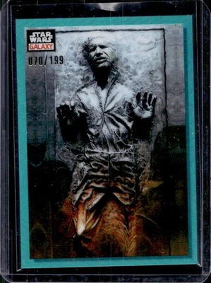 2023 Topps Chrome Star Wars Galaxy Hes All Yours, Bounty Hunter Aqua #070/1999 Foto 1 de 2