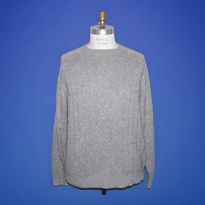 Grayson & Dunn Men's XL Beige 2 Ply Cashmere Sweater Long Sleeve Crew Neck - Picture 1 of 6