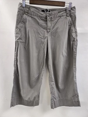 Calça Mossimo Feminina Cinza Média Elástica Cropped Capri Casual Leve Verão - Imagem 1 de 4