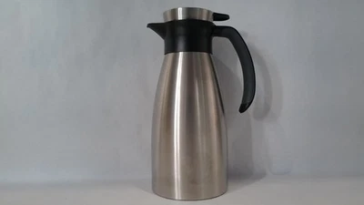Emsa 508932 Vacuum Flask 1 Litre Quick Tip Closure Stainless Steel Black - Image 1 of 3
