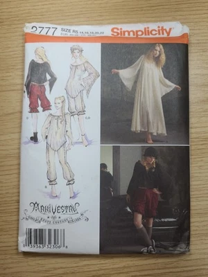 Simplicity 2777  Arkivestry Cosplay Gothic Outfit / Costume Pattern, Size 4-22 - Image 1 of 4