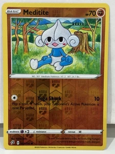 Meditite 097/192 Rebel Clash Reverse Holo Common NM Pokemon TCG - Picture 1 of 2