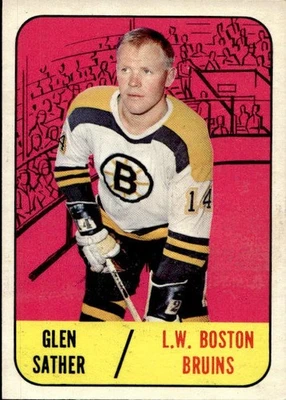 1967-68 Topps SET BREAK #38 Glen Sather RC Rookie EX+ - Image 1 of 2