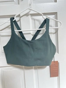 Girlfriend Collective Lou V-Rücken BH in Grün Neu mit Etikett Größe Medium Sport Top Yoga - Bild 1 von 4