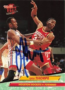 1992/93 Fleer Ultra #74 Otis Thorpe Rockets Signed Auto *L2098 - Picture 1 of 2