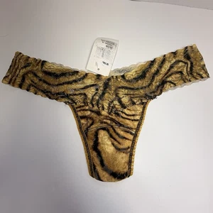 Hanky Panky Animal Tiger Print Signature Lace Low Rise Tanga Panty One Sz Neu - Bild 1 von 5