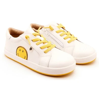 Old Soles Smiley Jumpa Leather Sneaker for Toddlers and Little Kids - Snow White - Image 1 of 4
