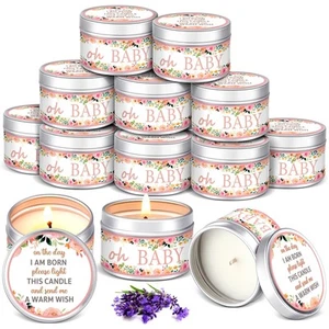 12 Pcs Baby Shower Favors for Guests Baby Shower Decorations Floral Lavender ... - Picture 1 of 7