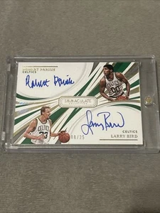 2020-21 Panini Immaculate Larry Bird Robert Parish DUAL Autograph DA-RLB /25 - Picture 1 of 5