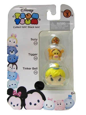 Disney TSUM TSUM Series 3 w/ 3 Figures Tinker Bell - Tigger - Suzy - Image 1 of 2