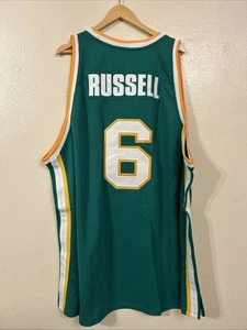Maglia nuova con etichette Hardwood Legends USF 4xl BILL RUSSELL NCAA BASKETBALL #6 CUCITA uomo  - Foto 1 di 6