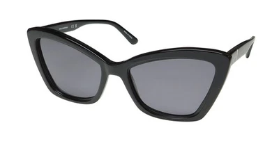 NUEVO KARL LAGERFELD 6105S GAFAS DE SOL MUJER PLÁSTICO BORDE COMPLETO OJO DE GATO 001 NEGRO Foto 1 de 4
