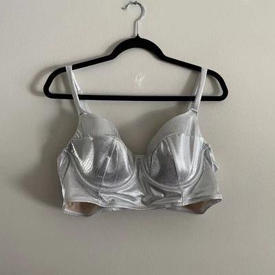 Top de natación de bikini Swim By Cacique 40C ligeramente forrado con aros Longline nuevo sin etiquetas Foto 1 de 4