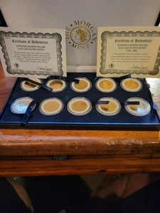 TEN STATEHOOD QUARTER DOLLARS 24KT GOLD PLATED EDITION 1999-2000 - Picture 1 of 2