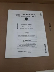 John Deere 300 Series ZTraks Z335,Z345, Z355,Z375, E,M,&R Manual Del Operador - Picture 1 of 2