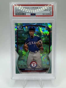2023 PSA 10 Bowman cromo zafiro Sebastian Walcott #BCP-189 Aqua/99 (RC) - Imagen 1 de 2