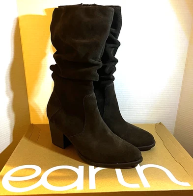 Женские сапоги Earth Vine со средним стержнем темно-коричневые размер 10 М ношенные один раз - Изображение 1 из 4