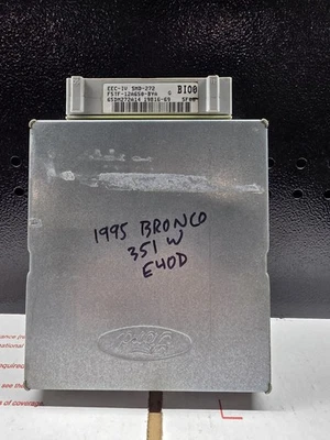 94 95 Ford Truck F-150 BRONCO 5.8L F5TF-12A650-BYA Engine Computer ECU ECM PCM - Image 1 of 4