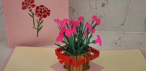 Colourful 3D Pop up Flowers Basket Card (Birthday, Congrats Get Well,Blank card - Picture 1 of 4