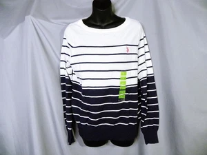 US Polo Assn Sweater Large Damen Pullover gestreift Neu mit Etikett - Bild 1 von 5