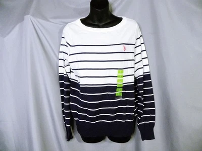 Suéter Polo Assn Grande para Mujer Pullover a Rayas Nuevo con Etiquetas Foto 1 de 4