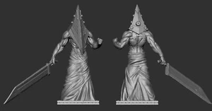 Modellino in miniatura da gioco F-SOLO Fanart Silent Hill testa piramide modello non verniciata  - Foto 1 di 8