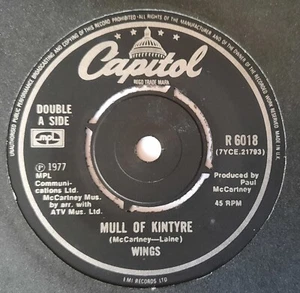 Paul McCartney & Wings-Mull Of Kintyre/Girls School 7" UK Capitol Records 1977 - Imagen 1 de 2
