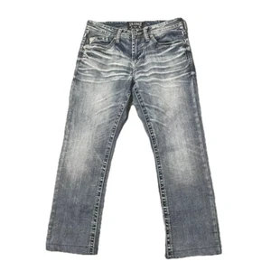 Buckle Salvage Mayhem Straight Jeans Mens Sz 30S 30x26 Hand Forged Blue Denim - Picture 1 of 16