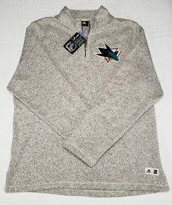 NWT  Adidas  San Jose Sharks  ¼ Zip L/S Sweater Pullover  Sz XL  $90 - Picture 1 of 6