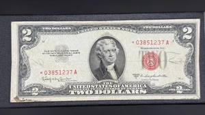 $2 U.S. Star Banknote 1953 C ✩/A BLOCK F# 1512* P# 380c Red Seal 360k ~ SP62 - Picture 1 of 2