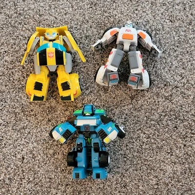 Playskool Transformers Heroes RESCUE BOTS 5" Figure Lot Bumblebee, Hoist, Medix - Image 1 of 4